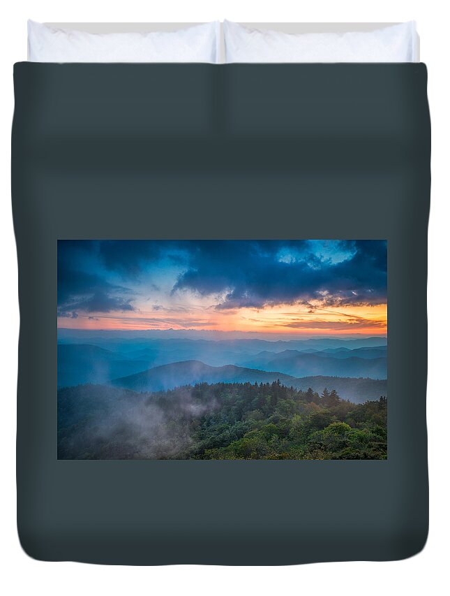Asheville Duvet Cover featuring the photograph Exhale by Joye Ardyn Durham