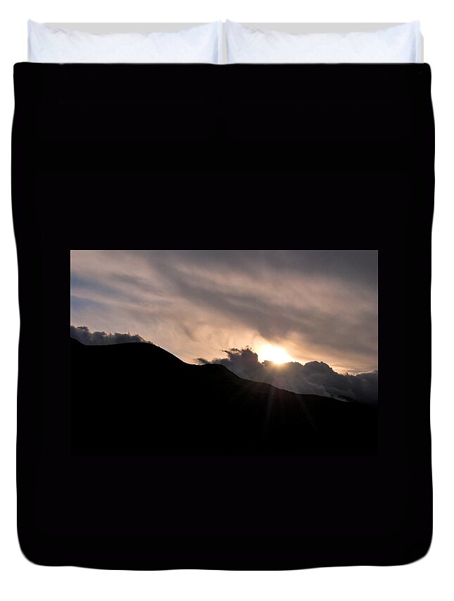 Clouds Duvet Cover featuring the photograph Eye in the Sky by Matt Quest