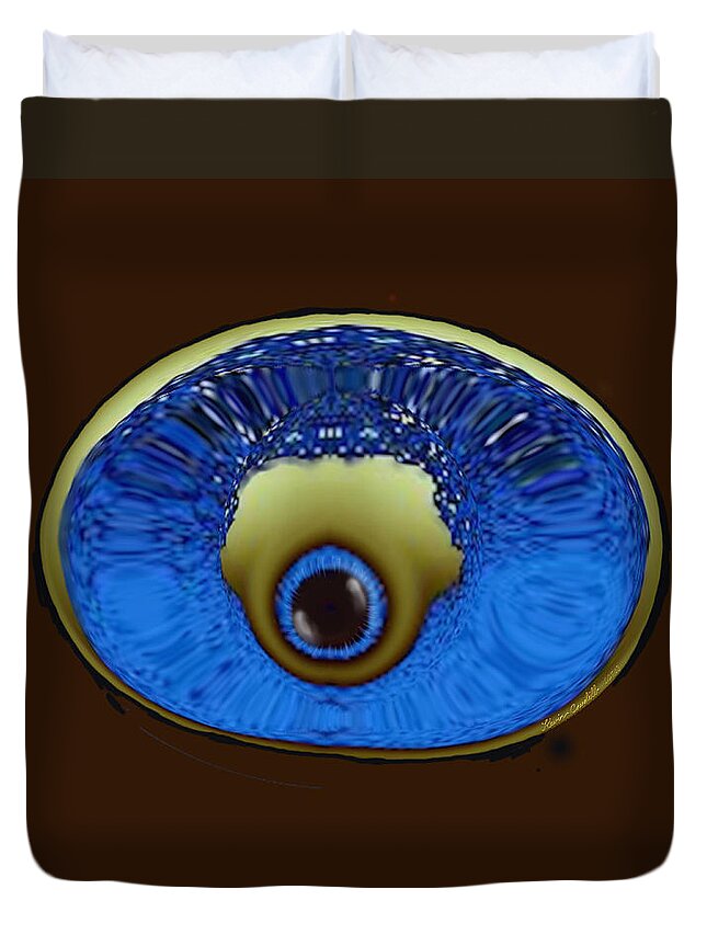 Eyeball Duvet Cover featuring the digital art Eye Pod by Kevin Caudill