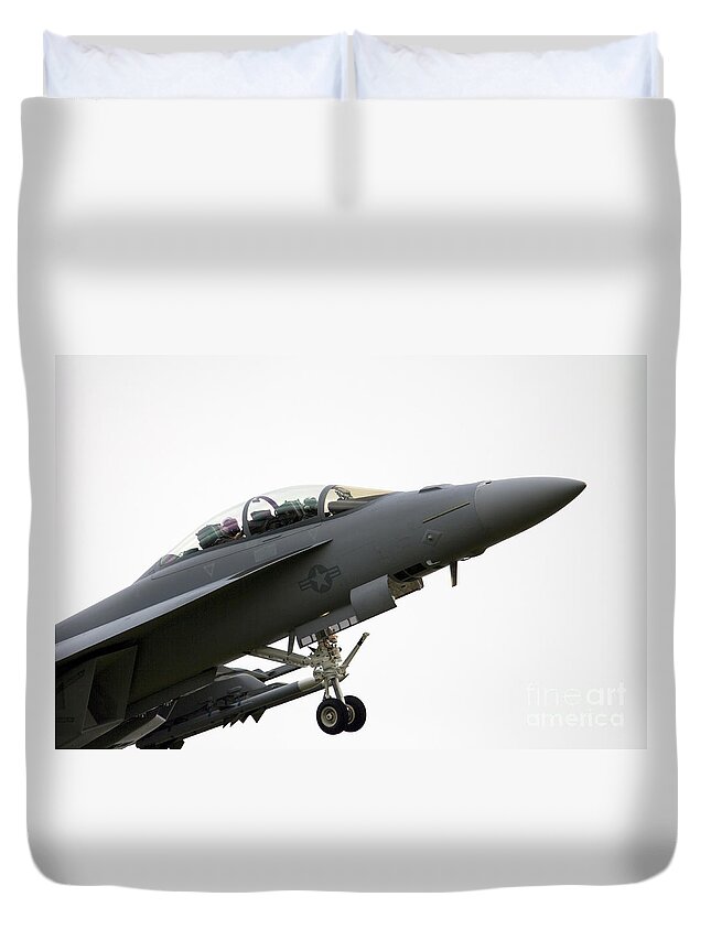F18 Duvet Cover featuring the photograph F18 Super Hornet by Airpower Art