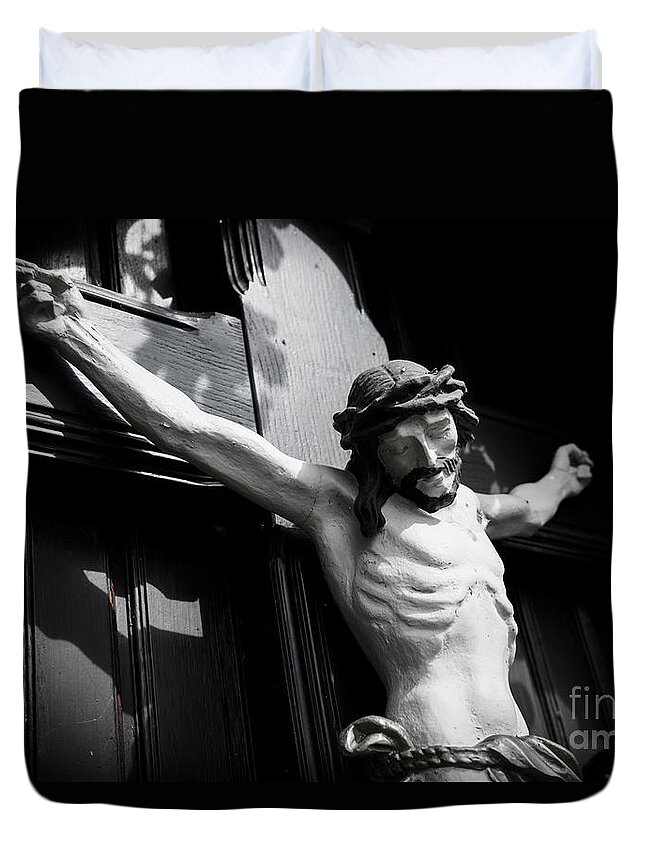 Christ Duvet Cover featuring the photograph Faith2 by Hannes Cmarits