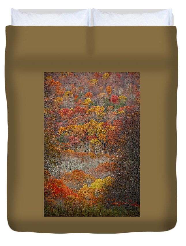 Fall Duvet Cover featuring the photograph Fall Tunnel by Raymond Salani III