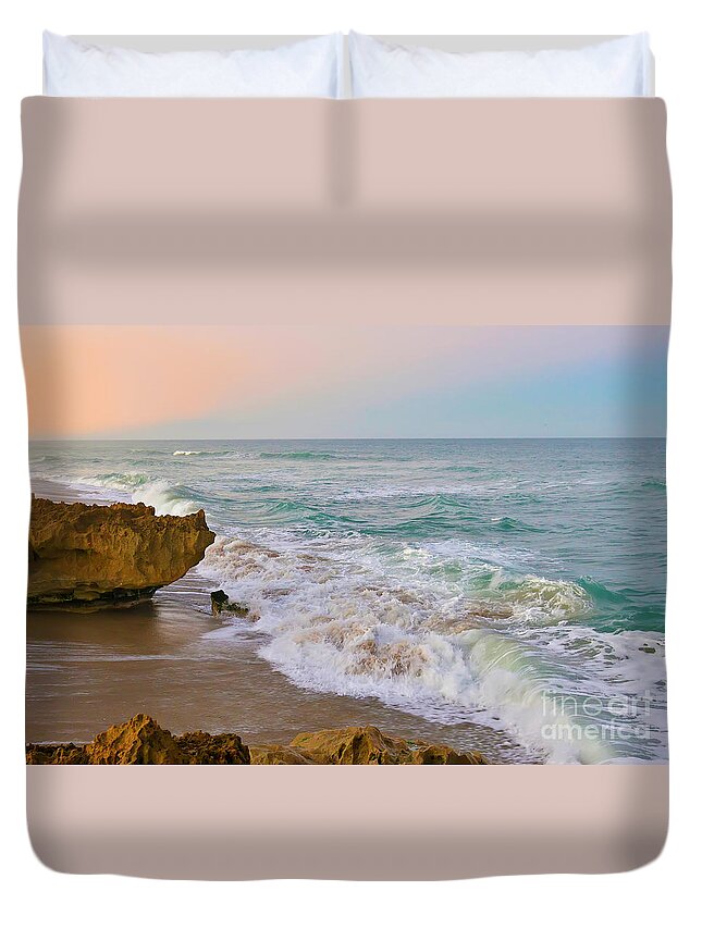 Hutchinson Island Duvet Cover featuring the photograph Falling In Love by Olga Hamilton