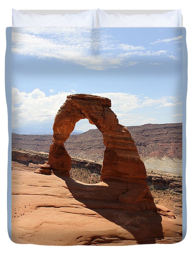 Arch Duvet Cover featuring the photograph Famous Delicate Arch by Christiane Schulze Art And Photography