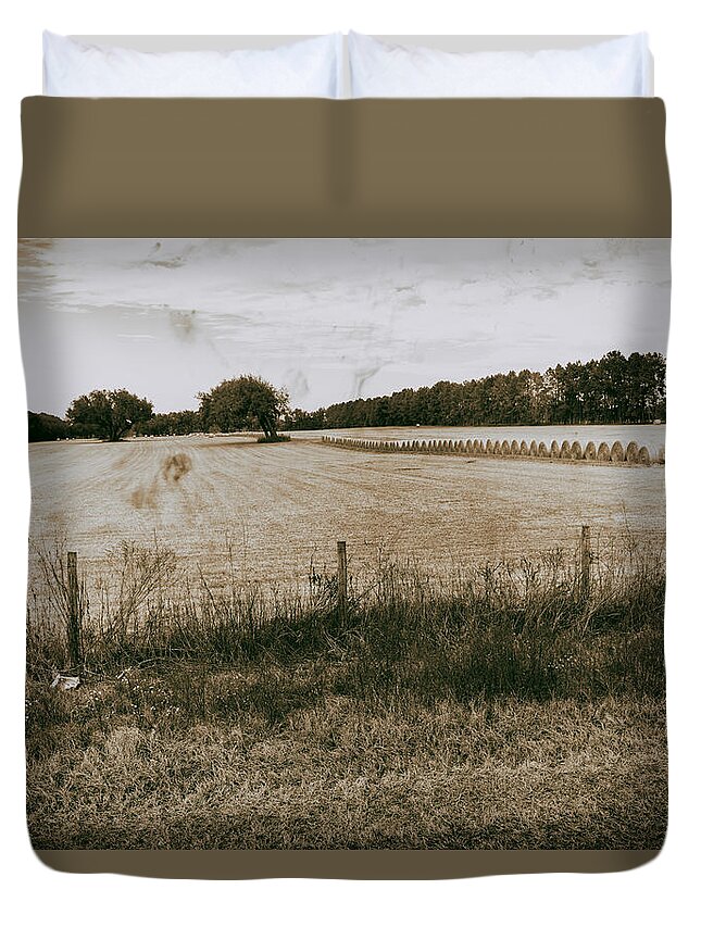 Nature Duvet Cover featuring the photograph Farming by Howard Salmon