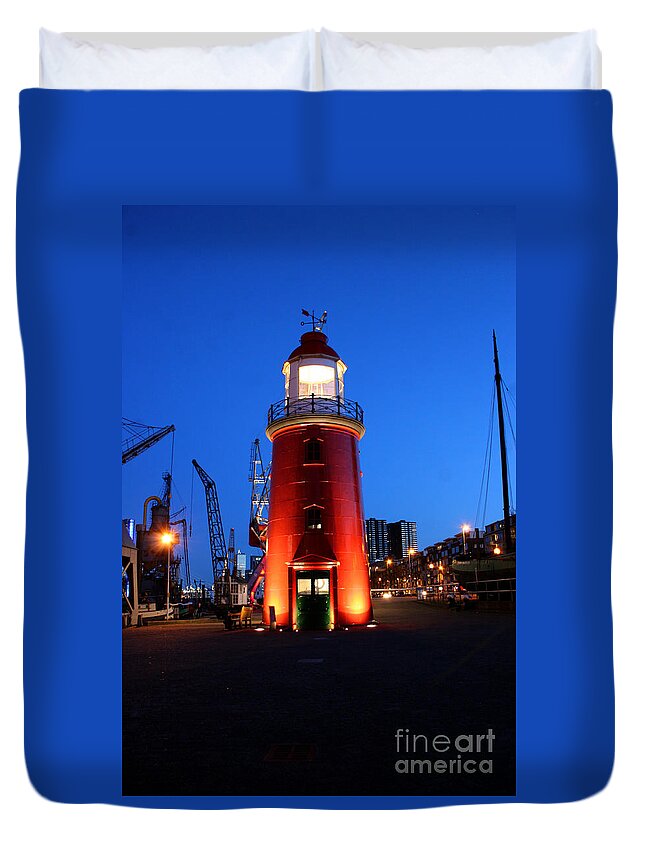 Rotterdam Holland Museum Duvet Cover featuring the photograph Faro Museo de Rotterdam Holland by Francisco Pulido