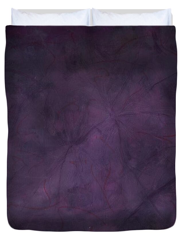 Abstract Duvet Cover featuring the painting Feeling Of Dejavu by Myrtle Joy