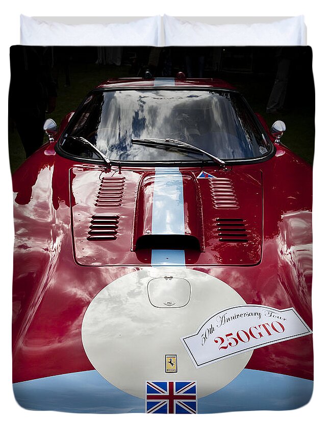 Ferrari Duvet Cover featuring the photograph Ferrari 250 GTO Scaglietti 64 C by Maj Seda