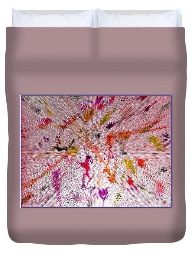 Holi Duvet Cover featuring the digital art Festival of Colours by Sonali Gangane