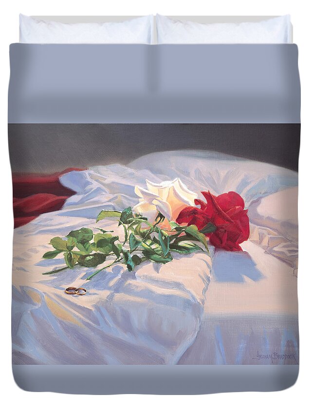 Christian Duvet Cover featuring the painting Fidelity by Graham Braddock