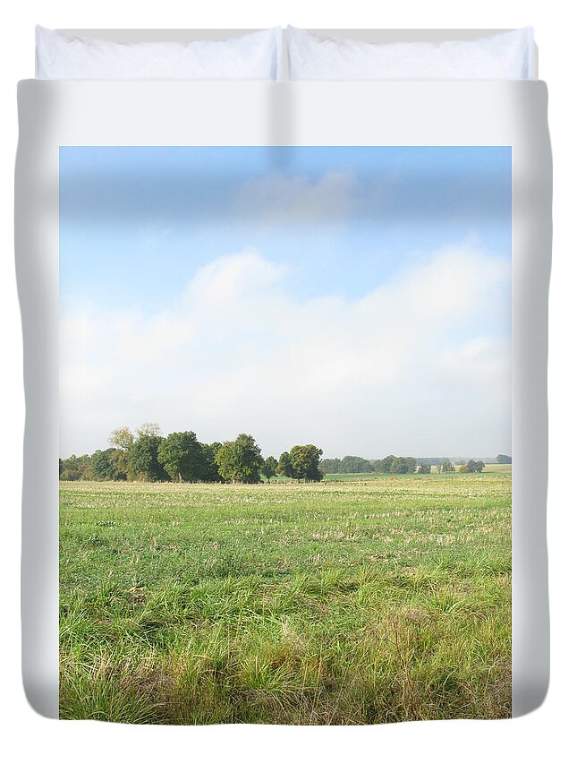 French Farm Duvet Cover featuring the photograph Field in France by Randi Kuhne