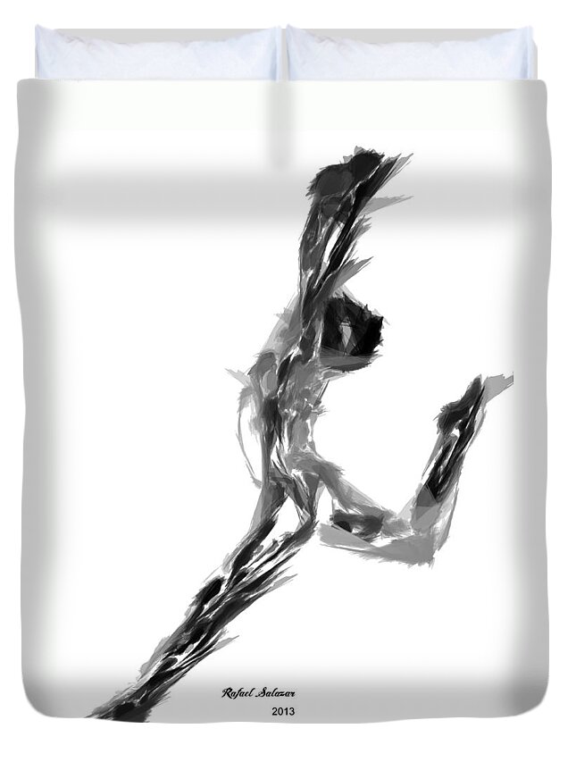 Finish Line Duvet Cover featuring the digital art Finish Line by Rafael Salazar