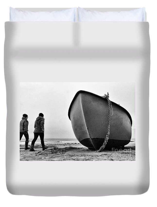 Fishing Boat Duvet Cover featuring the photograph Fishing boat by Mike Santis