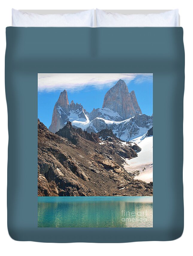 Chile Duvet Cover featuring the photograph Fitz Roy in Patagonia by JR Photography