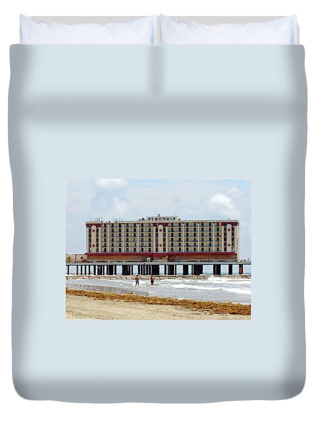 Texas Duvet Cover featuring the photograph Flagship by Erich Grant
