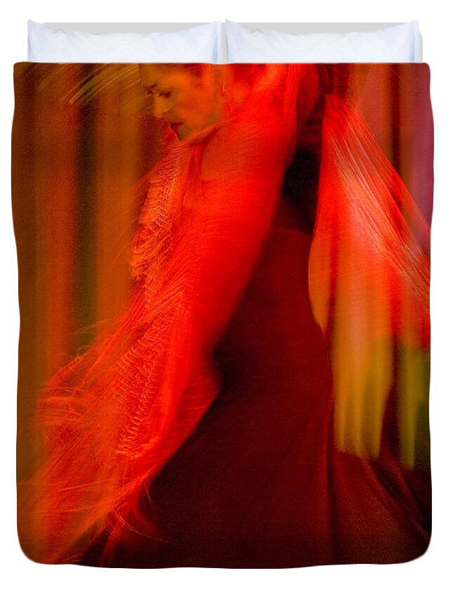 Andalusia Duvet Cover featuring the photograph Flamenco Series 10 by Catherine Sobredo