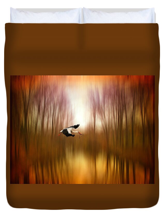 Fantasy Duvet Cover featuring the photograph Flight of Fancy by Jessica Jenney