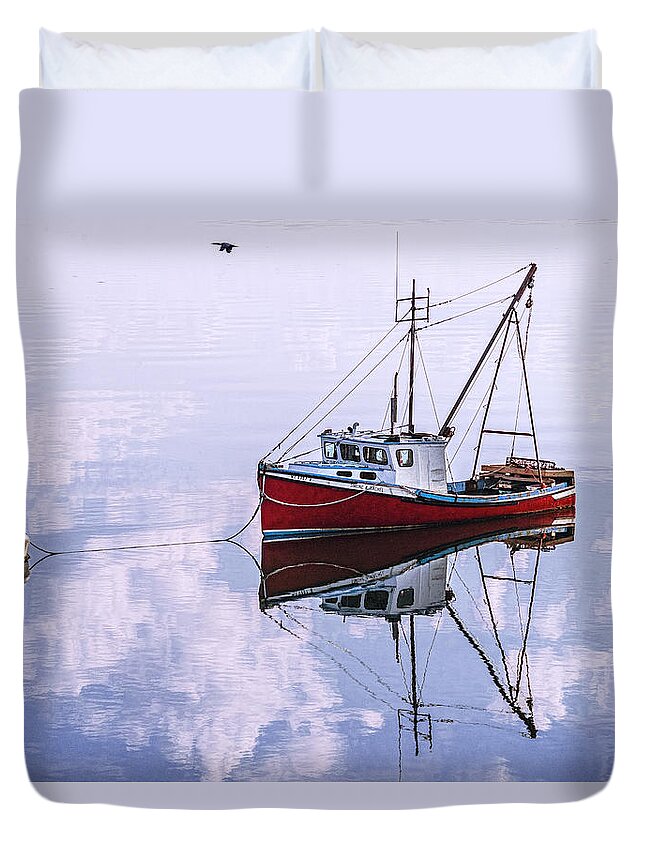 Floating On A Cloud Duvet Cover featuring the photograph Floating on a Cloud by Marty Saccone