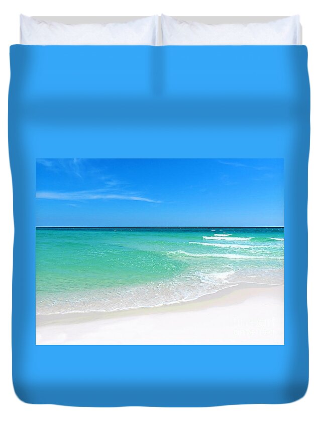 Florida Duvet Cover featuring the photograph Florida's Emerald Coast by Sharon Woerner