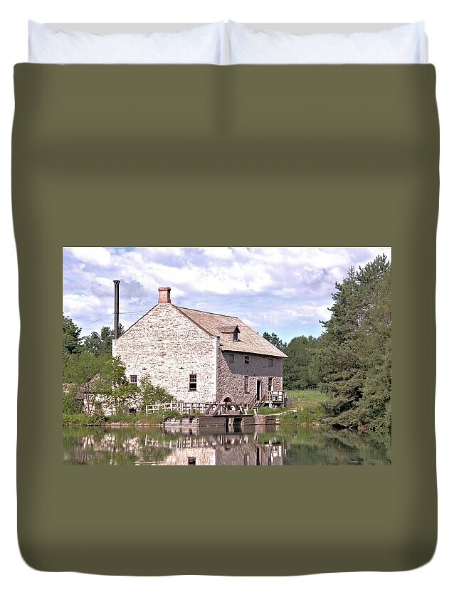 Flour Mill Duvet Cover featuring the photograph Flour Mill by Valerie Kirkwood