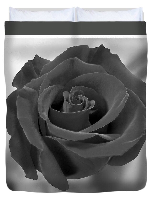 Rose Duvet Cover featuring the photograph Dark Rose by Mike McGlothlen