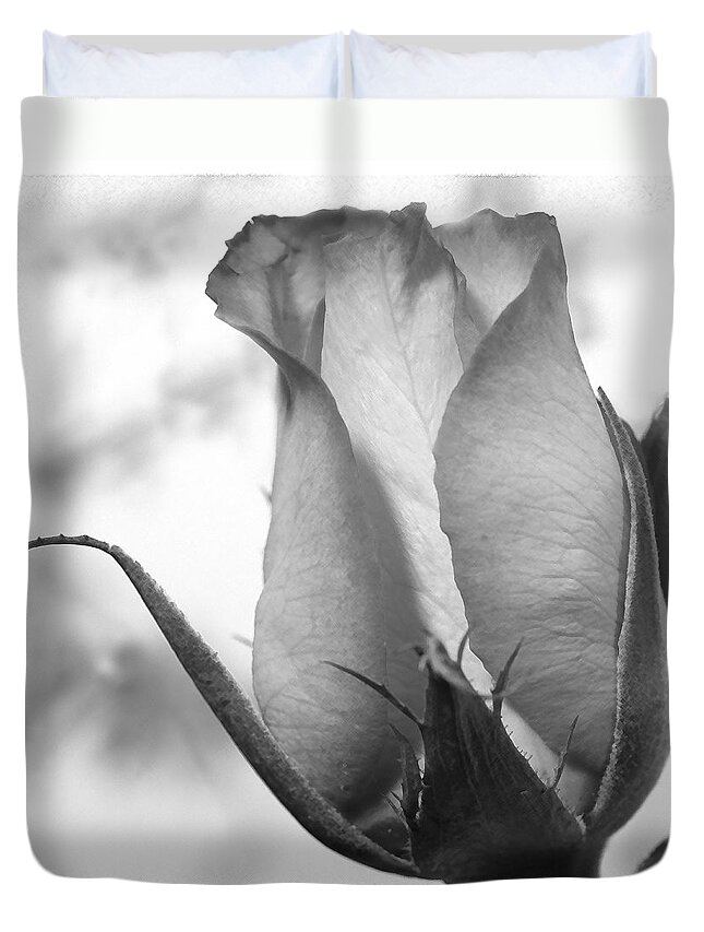 Blooming Rose Duvet Cover featuring the photograph Blooming Rose by Mike McGlothlen