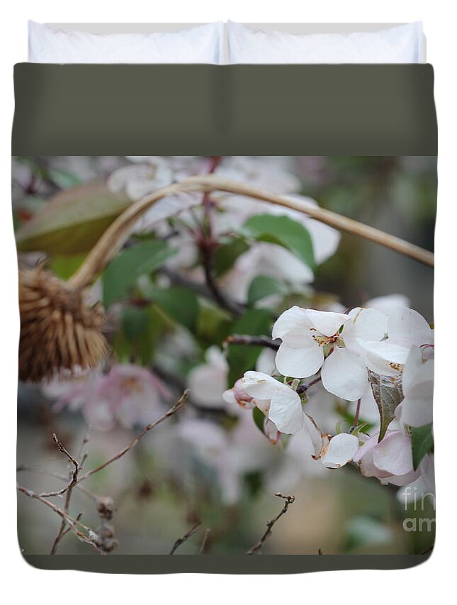 Landscape Duvet Cover featuring the photograph Flower Composition by Donna L Munro