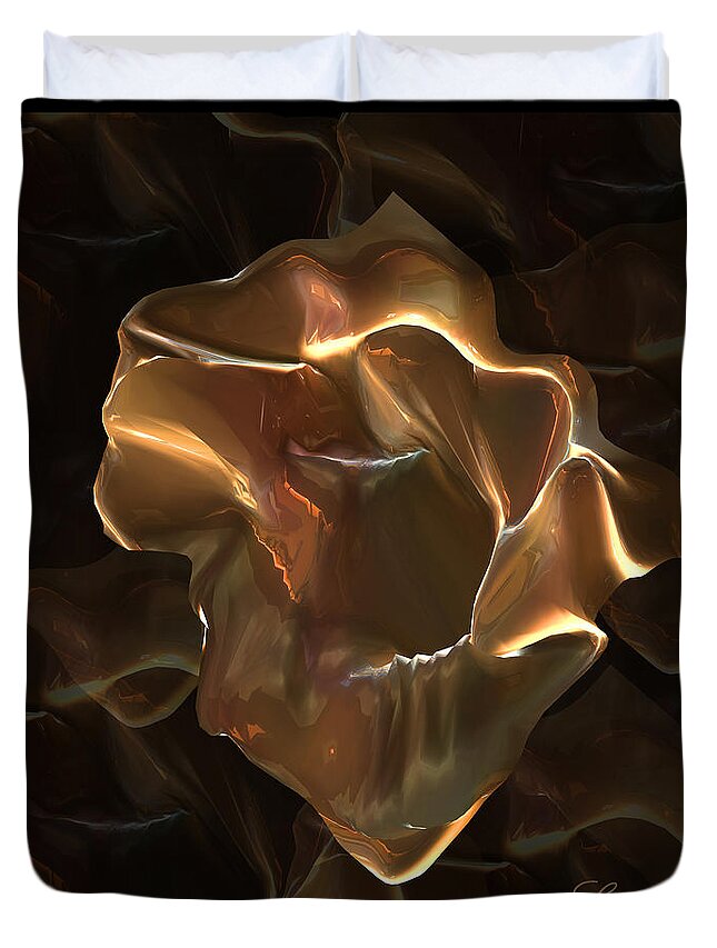 Flower Duvet Cover featuring the digital art Flower Girl by Steven Lebron Langston