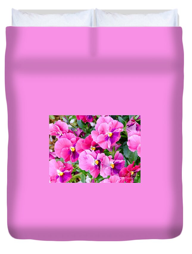 Flora Duvet Cover featuring the photograph Flowers by Andrea Anderegg