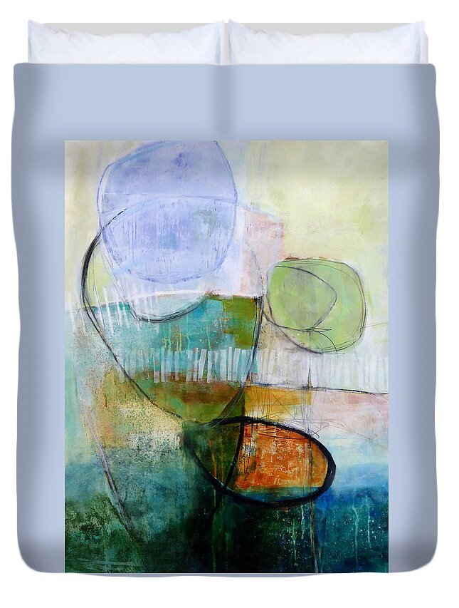 Keywords: Abstract Duvet Cover featuring the painting Fogo Island 1 by Jane Davies