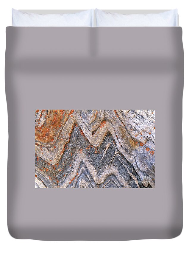 Granite Duvet Cover featuring the photograph Folded Granite by Art Wolfe