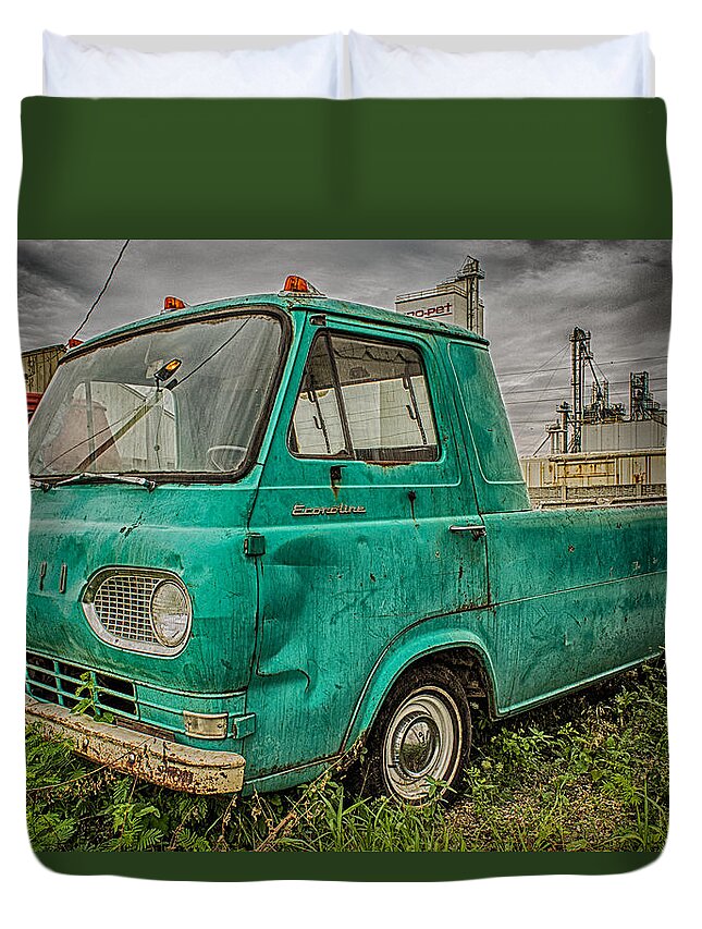 Truck Duvet Cover featuring the photograph Ford Econoline Pickup by Ken Kobe