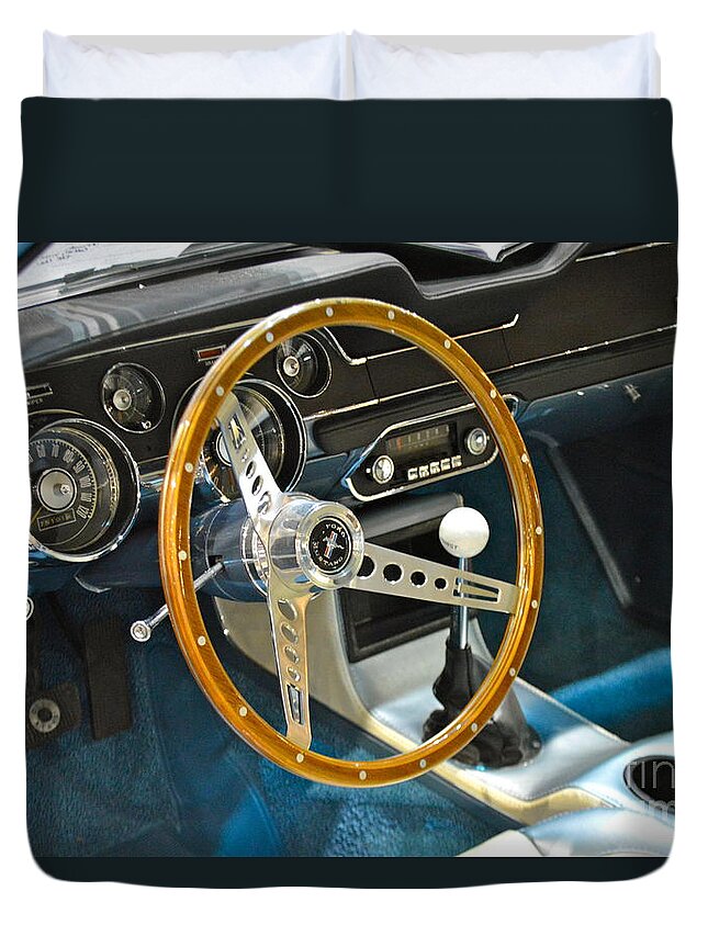 Ford Duvet Cover featuring the photograph Ford Mustang Shelby by Pamela Walrath