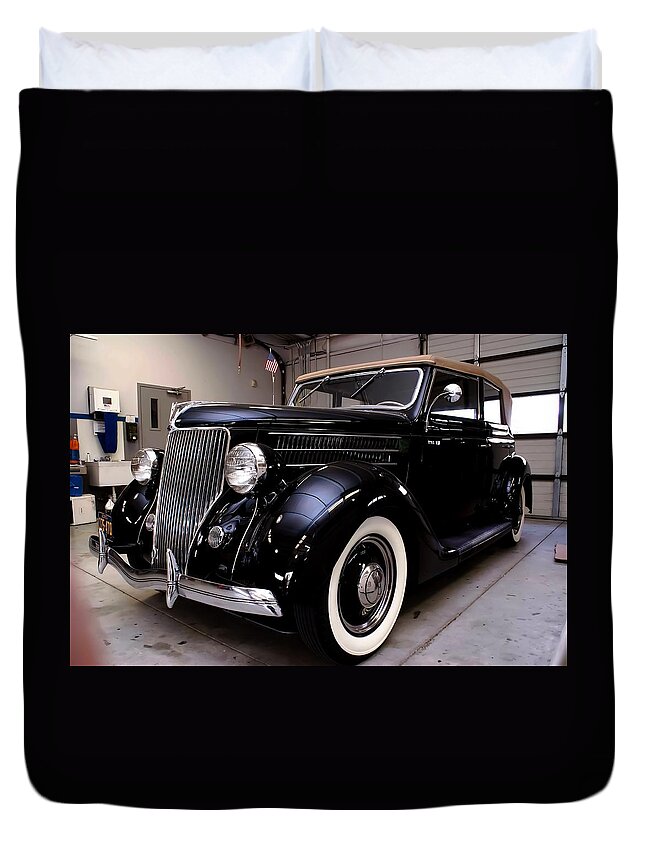 Ford Duvet Cover featuring the photograph Ford Restoration by Robert L Jackson
