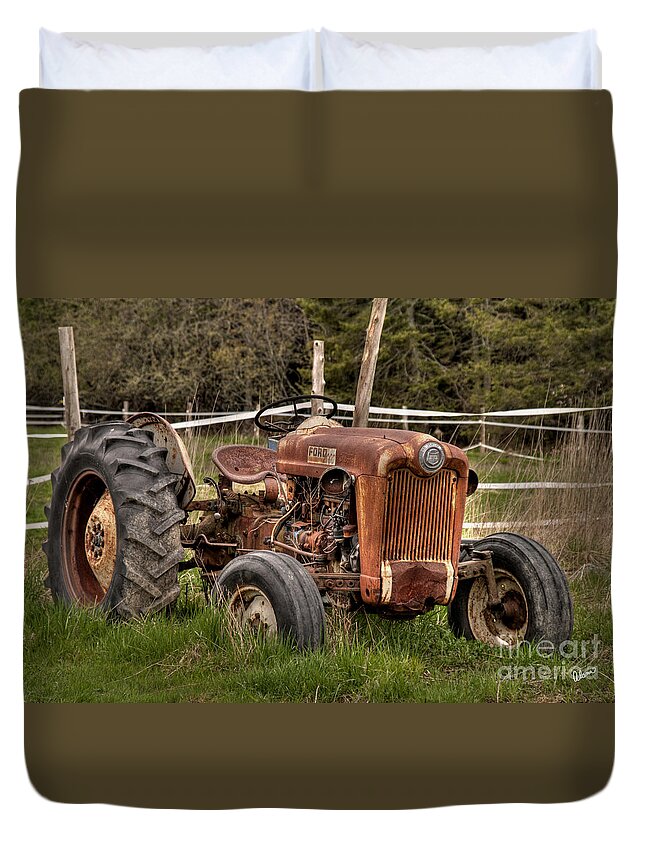 Ford Duvet Cover featuring the photograph Ford Tractor by Alana Ranney