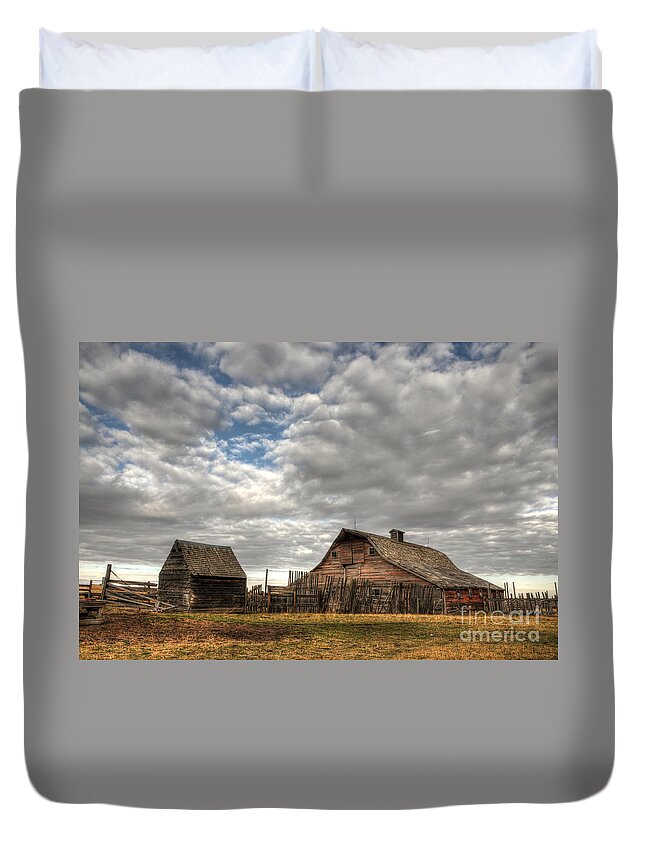 Old Duvet Cover featuring the photograph Found on the Prairies by Vivian Christopher
