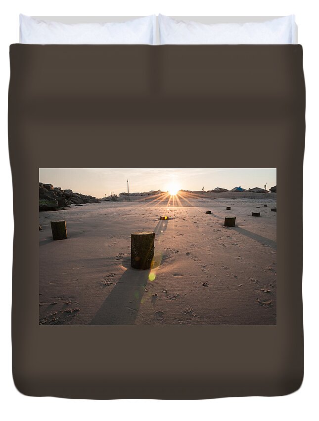 New Jersey Duvet Cover featuring the photograph Foundations by Kristopher Schoenleber