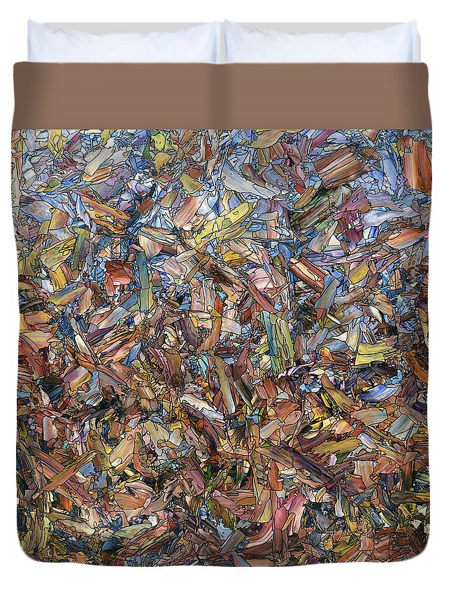 September Duvet Cover featuring the painting Fragmented Fall by James W Johnson