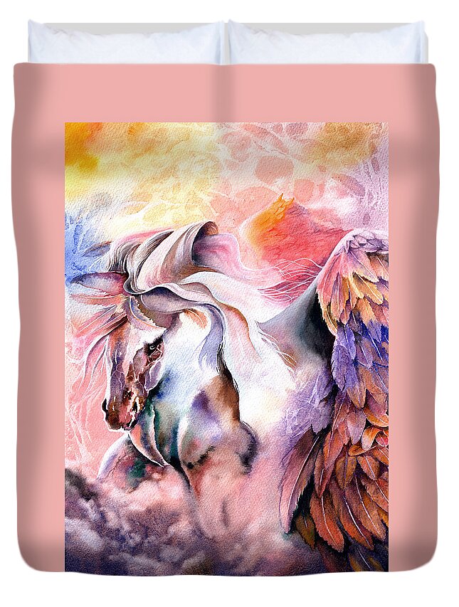 Horse Duvet Cover featuring the painting Free Spirit by Peter Williams