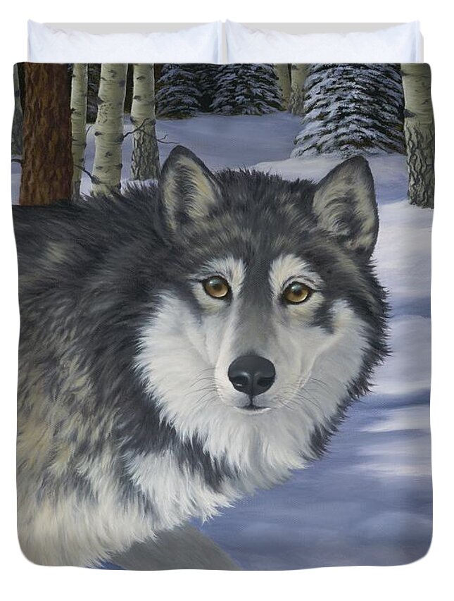 Animals Duvet Cover featuring the painting Free Spirit by Rick Bainbridge