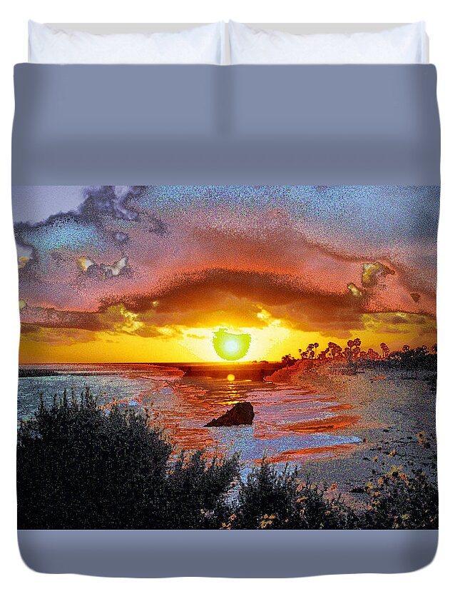 Sun Duvet Cover featuring the photograph Freedom of Being by Andre Aleksis