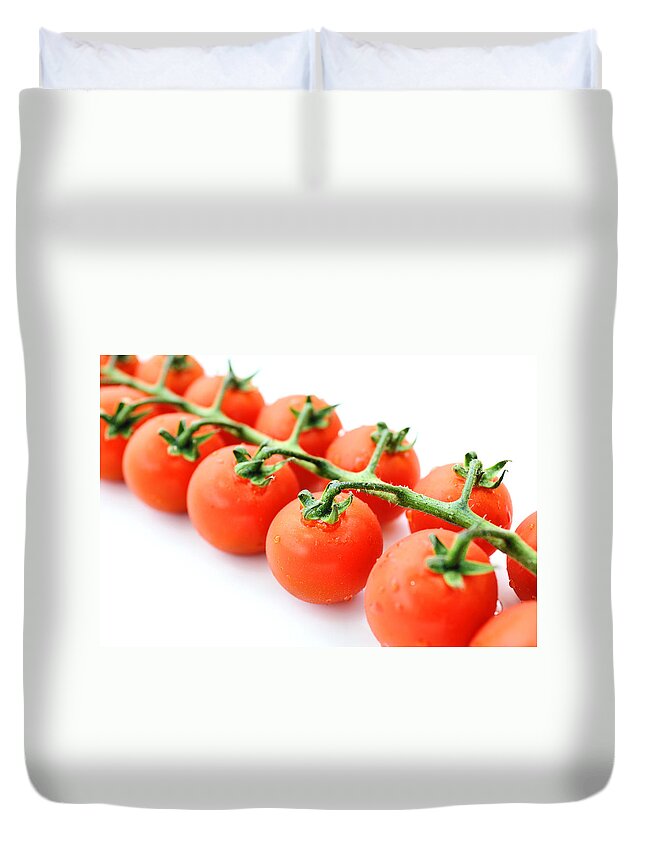 Italian Culture Duvet Cover featuring the photograph Fresh Tomatoes by Chevy Fleet