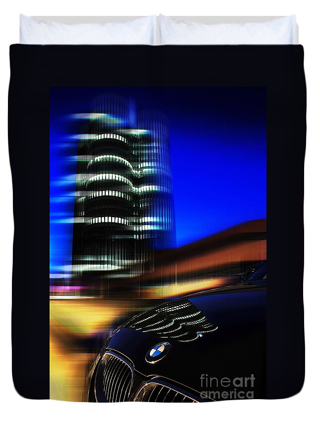 Abstract Duvet Cover featuring the photograph Freude am Fahren by Hannes Cmarits