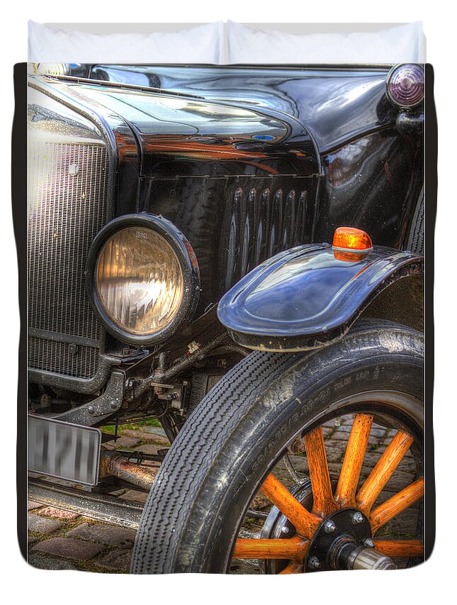 Heiko Duvet Cover featuring the photograph Front Wheel Axle by Heiko Koehrer-Wagner