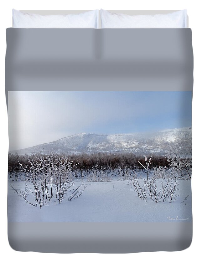 Arctic Duvet Cover featuring the photograph Frosty Mists in the Morning by Pekka Sammallahti