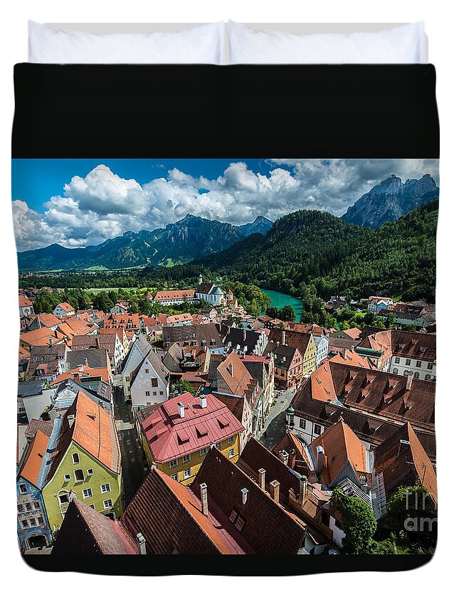 Fussen Duvet Cover featuring the photograph Fussen - Bavaria - Germany by Gary Whitton