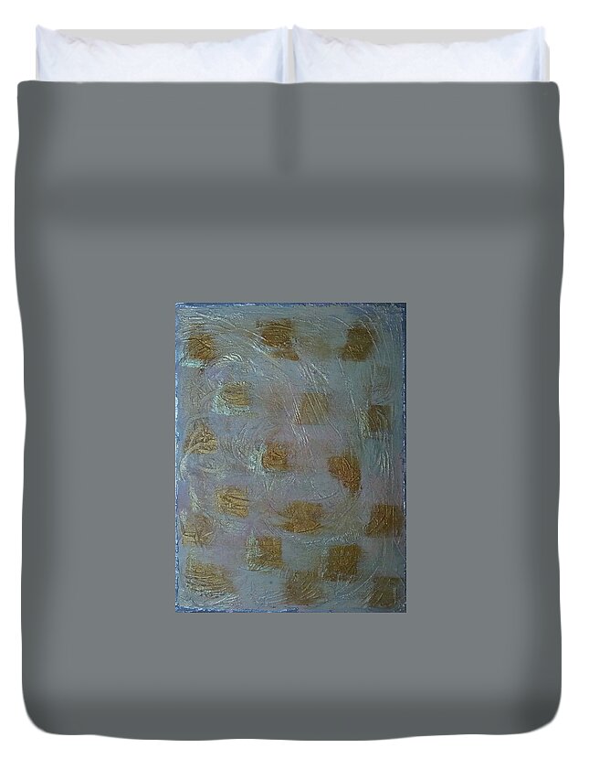 Abstract Painting Duvet Cover featuring the painting G6 - shiny by KUNST MIT HERZ Art with heart
