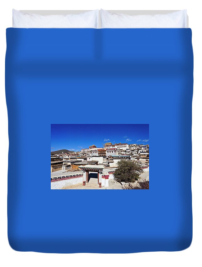 Chinese Culture Duvet Cover featuring the photograph Gandan Sumtseling Or Songzanlin by Traveler1116