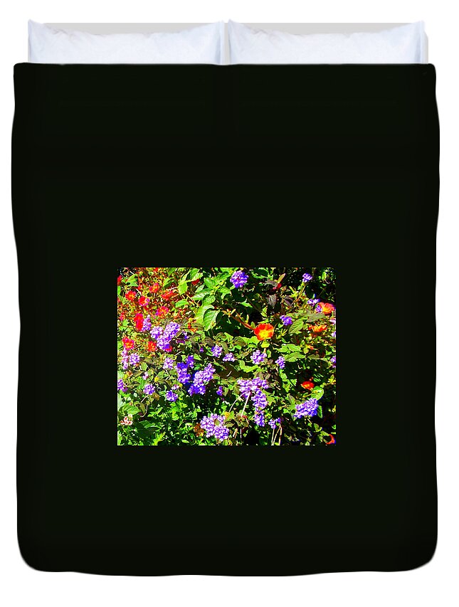 Floral Duvet Cover featuring the photograph Garden Bouquet by Pamela Hyde Wilson
