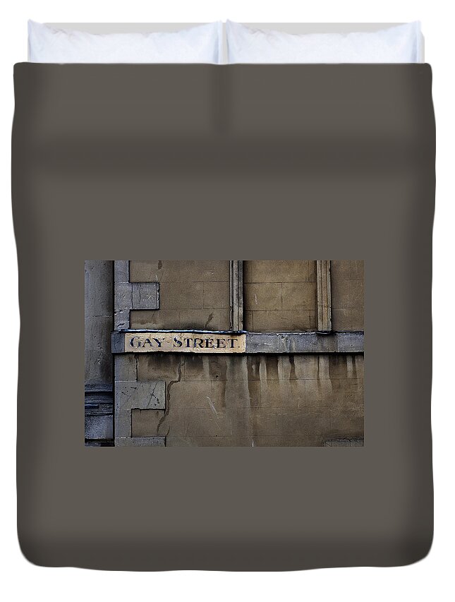Gay Street In Bath Duvet Cover featuring the photograph Gay Street Denise Dube by Denise Dube